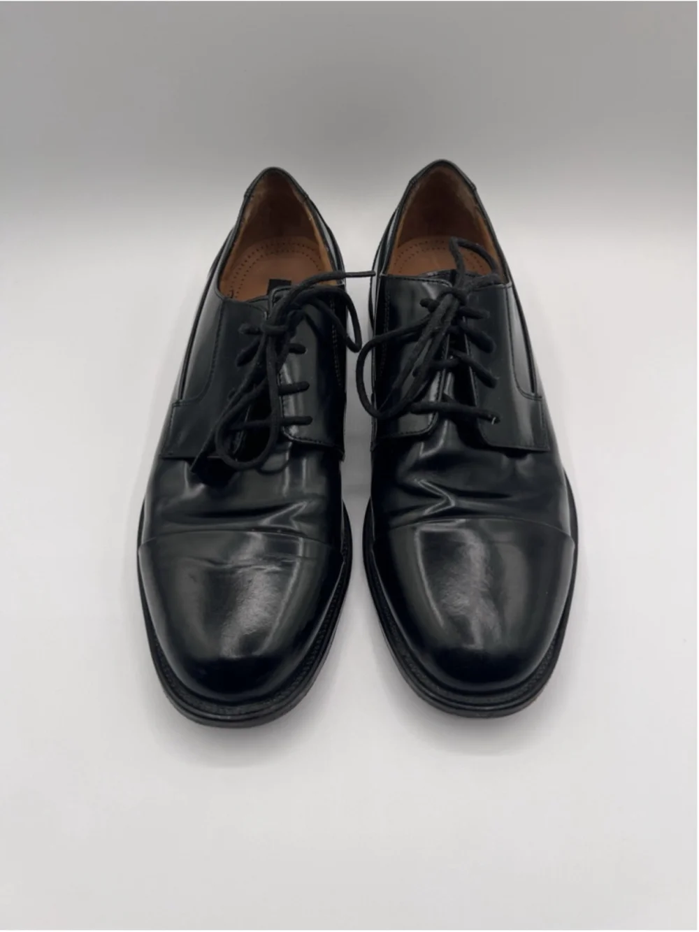 Bostonian Oxford Dress Shoes Black Leather 25030 06023 Men’s Size 8.5